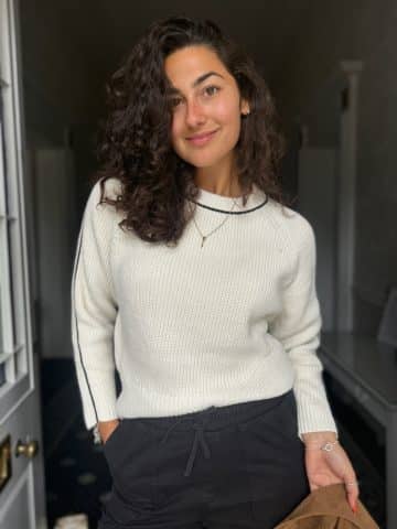 Cream With Black Trim Jumper - 14