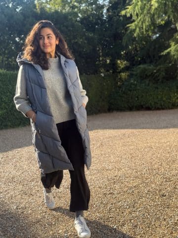 Grey Long Puffa Gilet - 20