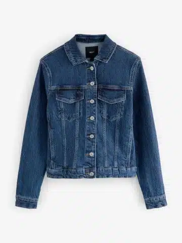 Dark Blue Ex Next Fitted Denim Jacket - UK16