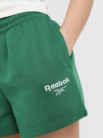 GREEN Ex Reebok Ladies Brushed Fleece Shorts - XS