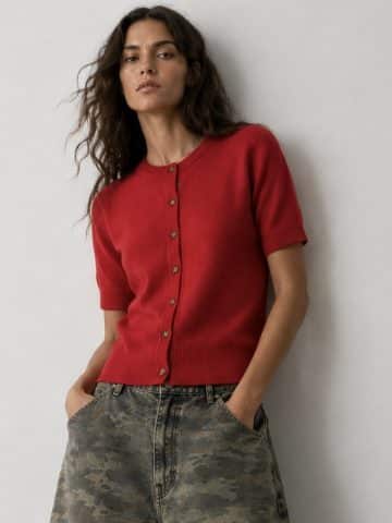 Red Ex Oliver Bonas Cardigan - UK16